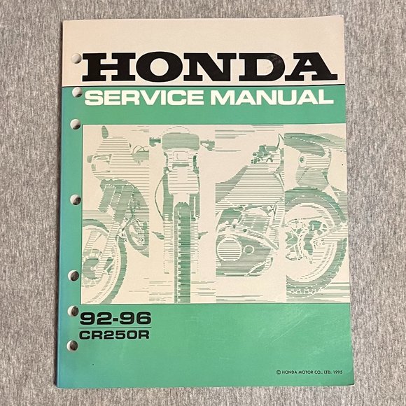 Honda Service Manual for 92-96 CR250R - Picture 1 of 4